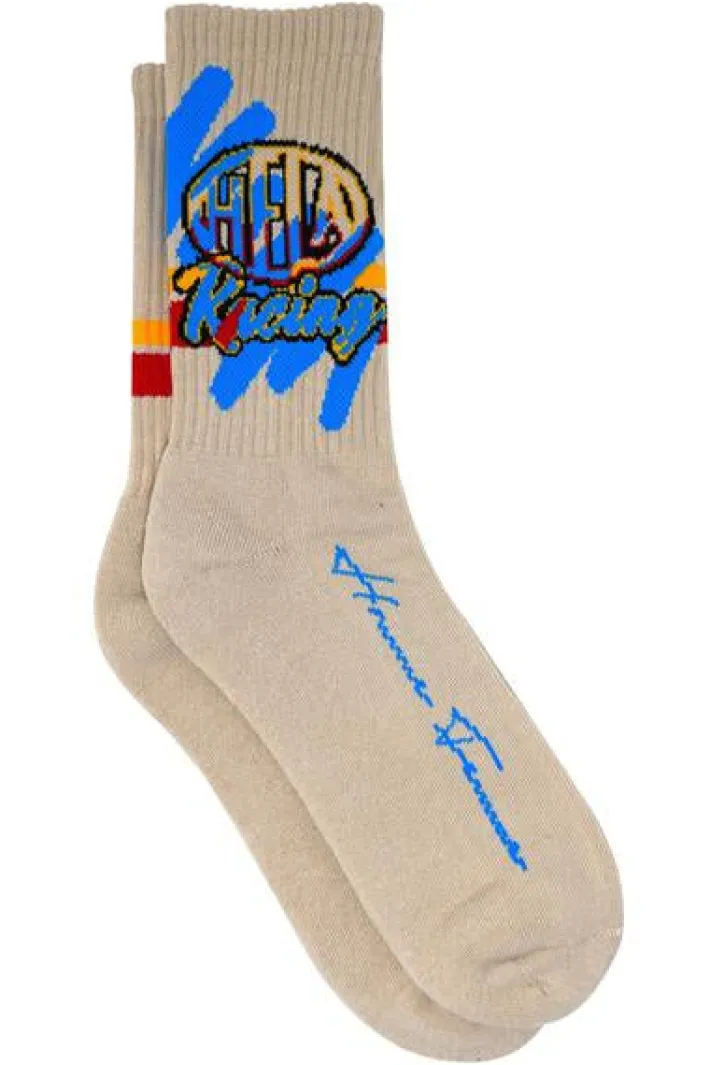 Online Homme + Femme Racing Team Socks Cream