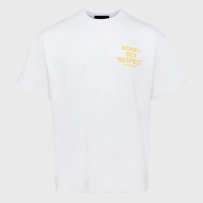 Best Homme + Femme Respect Tee White and Yellow
