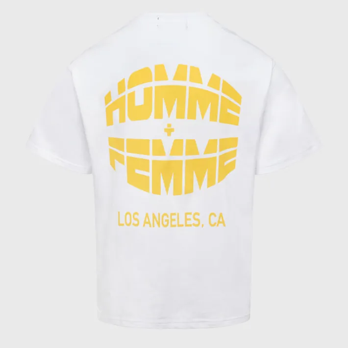 Best Homme + Femme Respect Tee White and Yellow