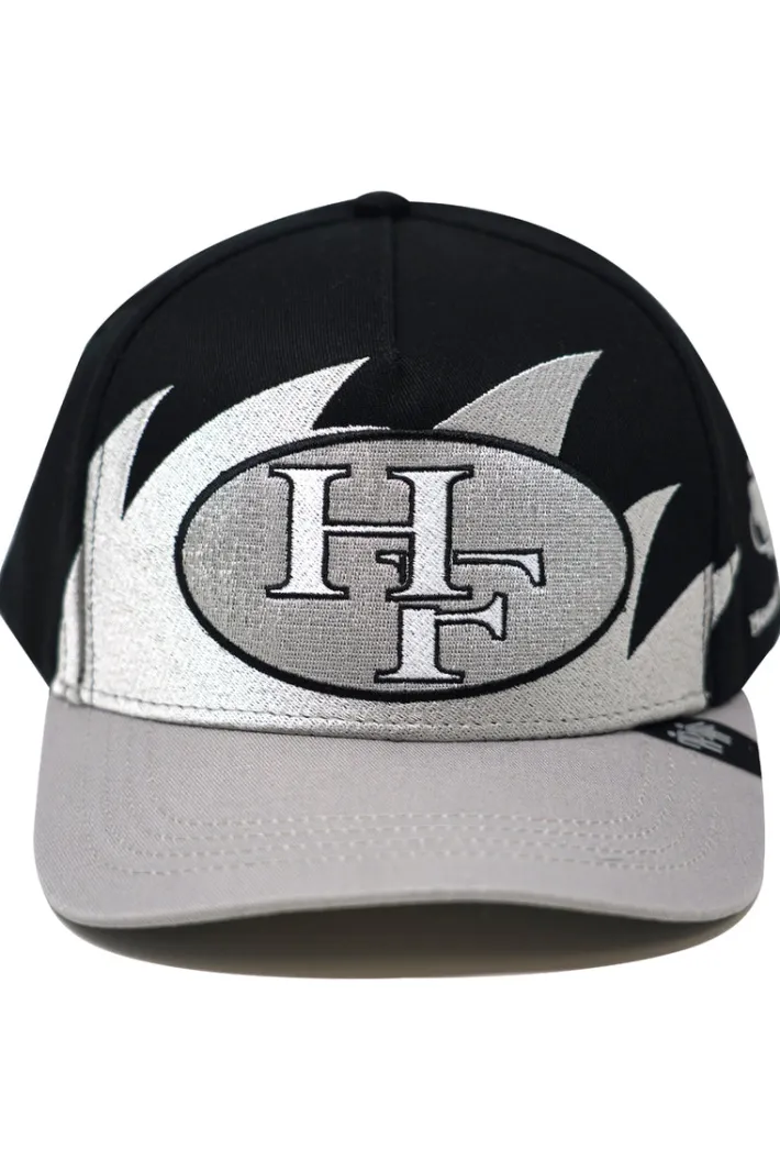 Online Homme + Femme Shark Tooth Snapback Silver and Black