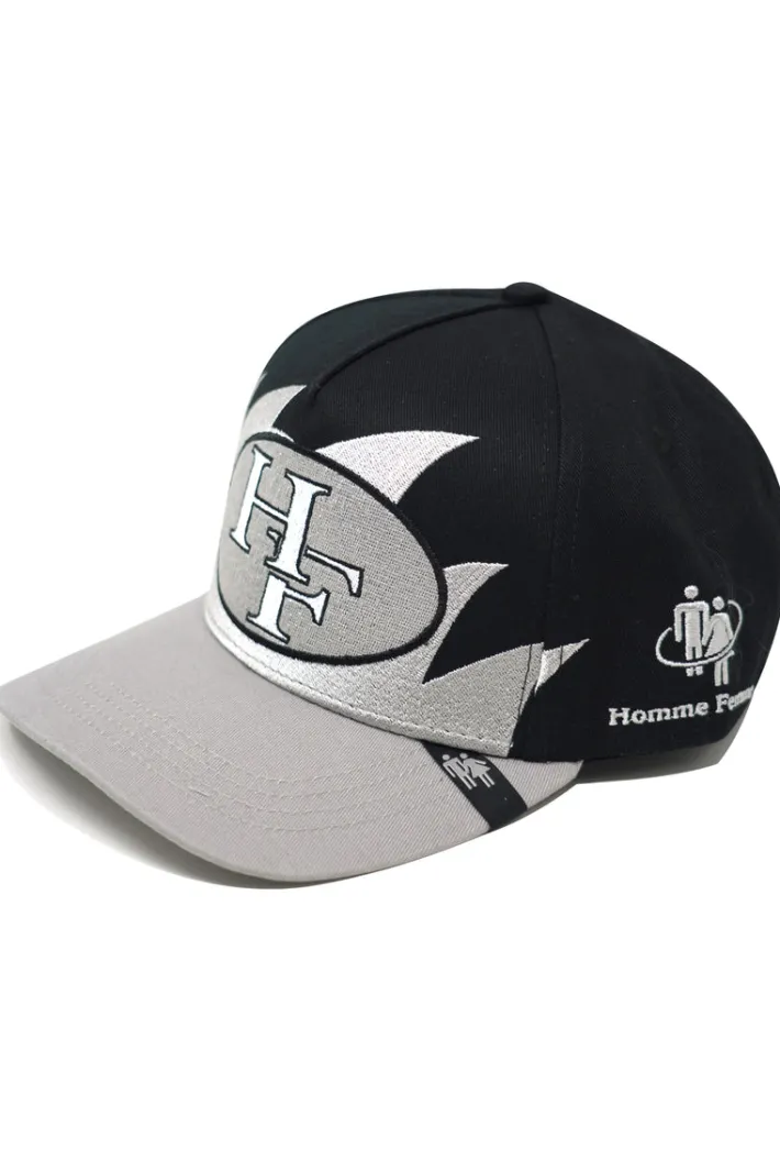 Online Homme + Femme Shark Tooth Snapback Silver and Black