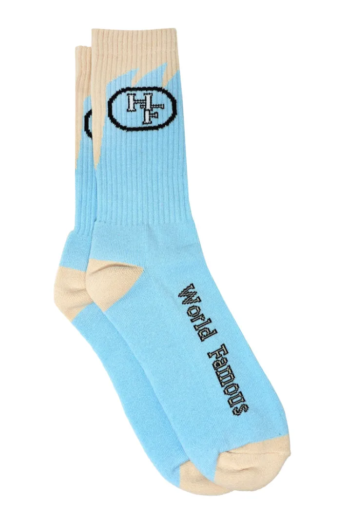 Online Homme + Femme Shark Tooth Socks Baby Blue
