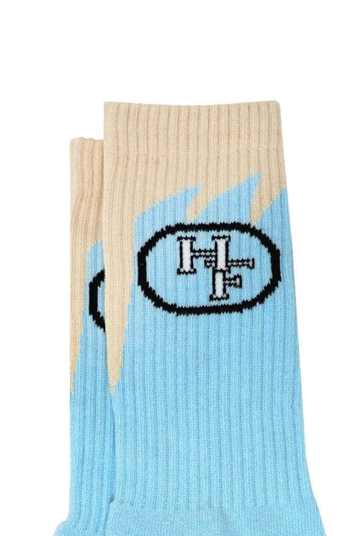 Online Homme + Femme Shark Tooth Socks Baby Blue