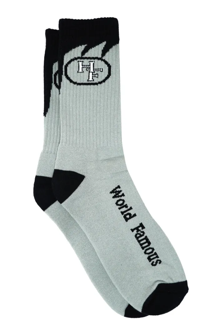 Best Homme + Femme Shark Tooth Socks Grey