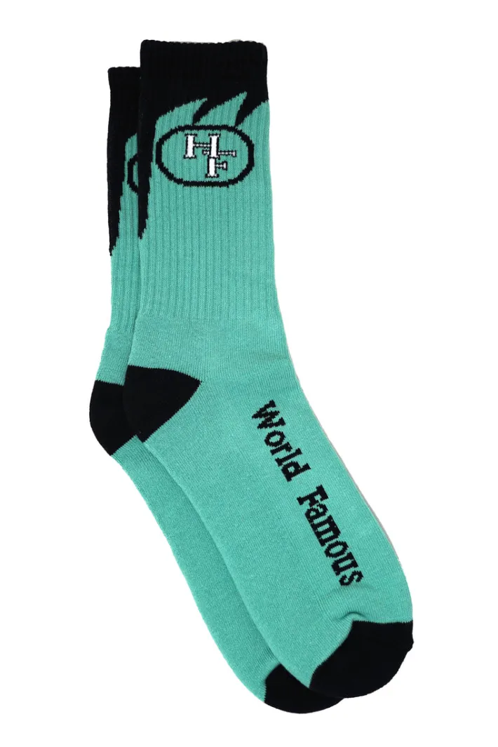 Online Homme + Femme Shark Tooth Socks Turquoise