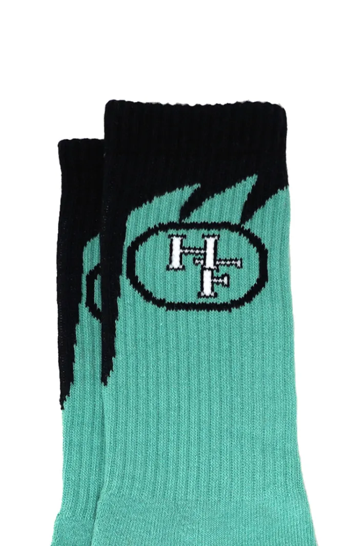 Online Homme + Femme Shark Tooth Socks Turquoise
