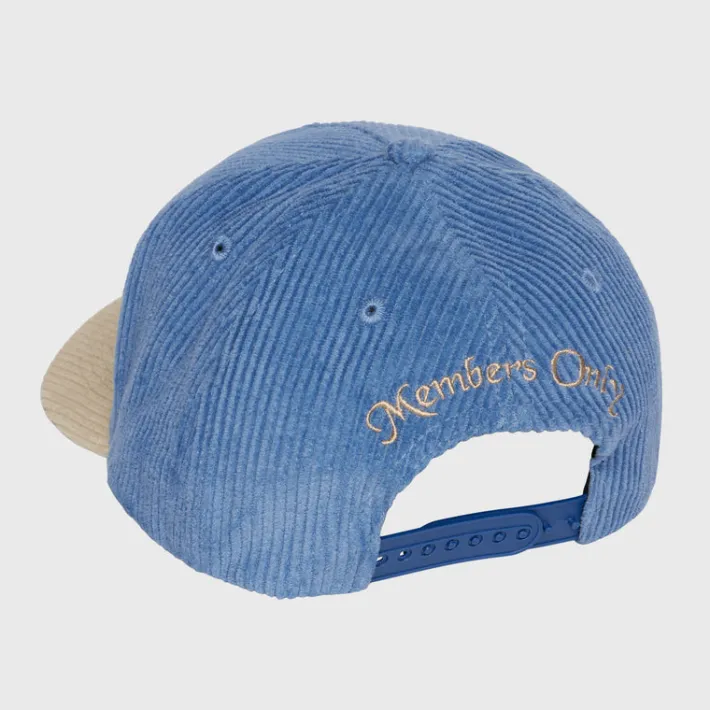 New Homme + Femme Tennis Crest Corduroy Hat Blue