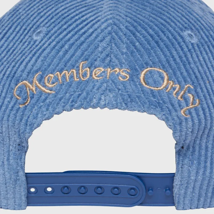 New Homme + Femme Tennis Crest Corduroy Hat Blue