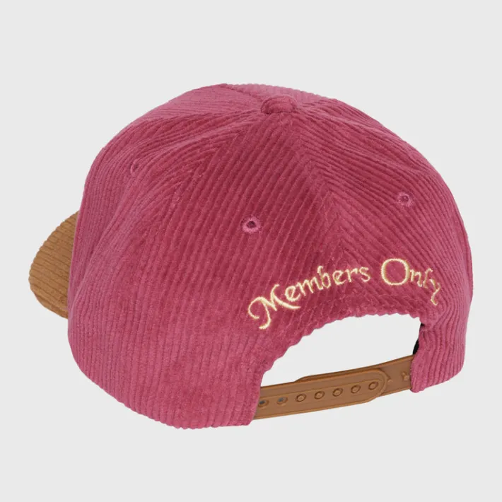New Homme + Femme Tennis Crest Corduroy Hat Maroon