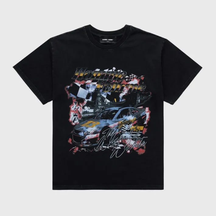 Sale Homme + Femme The Wizard Racing Tee Black