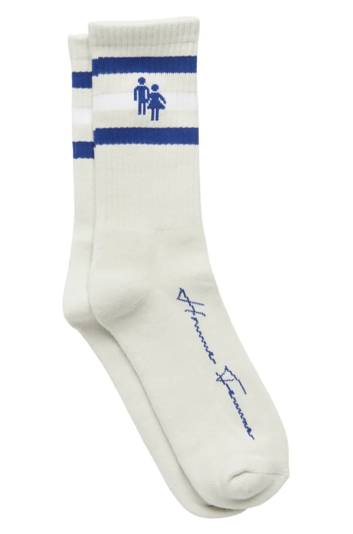 Sale Homme + Femme Trademark Socks Grey and Blue