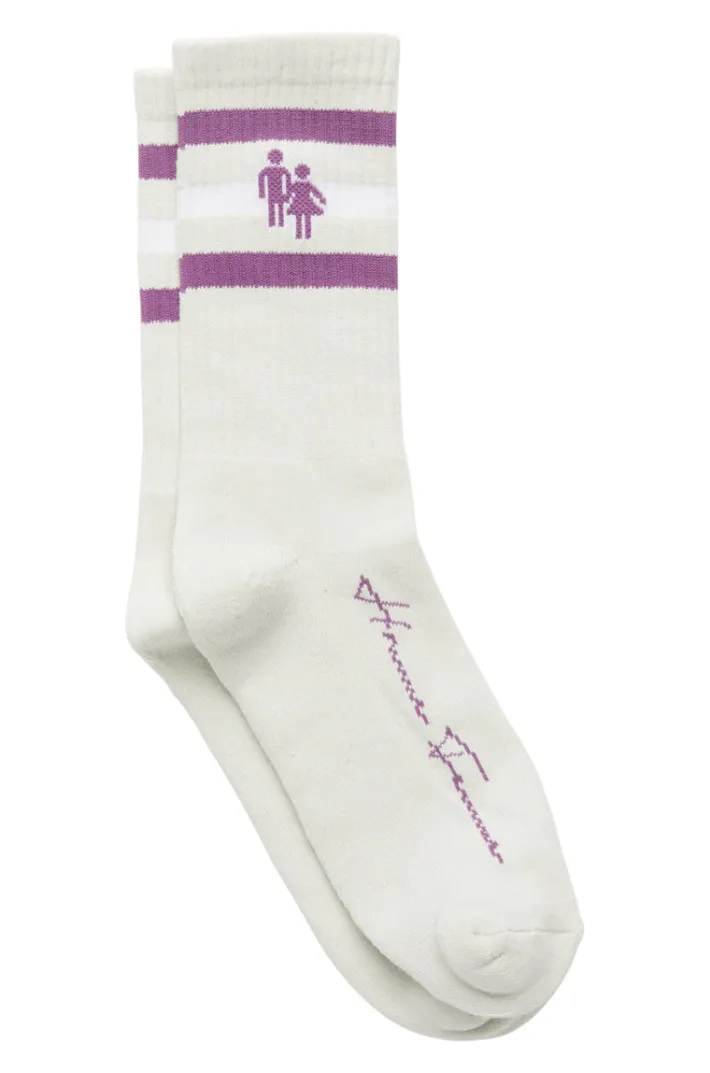 Clearance Homme + Femme Trademark Socks Grey and Purple