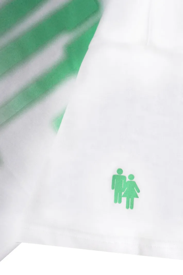 Best Homme + Femme Twilight Tee White with Pink and Green
