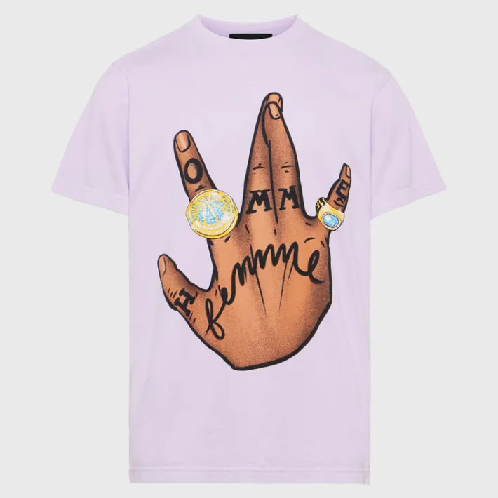 Online Homme + Femme Twisted Champs Tee Light Purple
