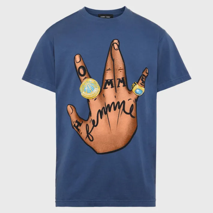 Outlet Homme + Femme Twisted Champs Tee Navy