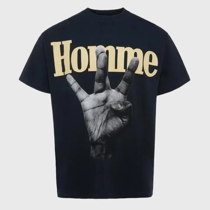 Fashion Homme + Femme Twisted Fingers Black with Cream