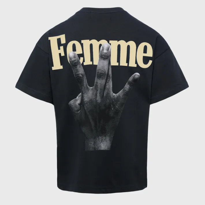Fashion Homme + Femme Twisted Fingers Black with Cream