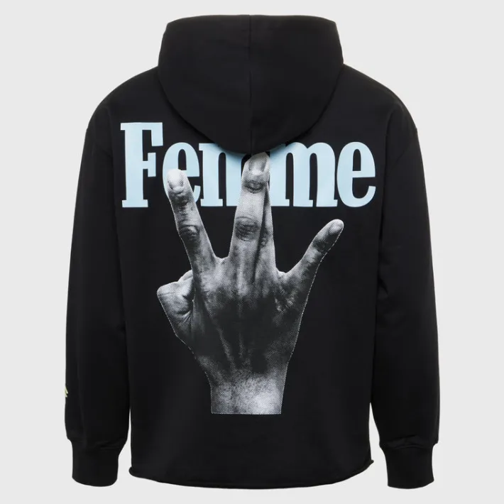 Best Homme + Femme Twisted Fingers Hoodie Black with Green and Blue
