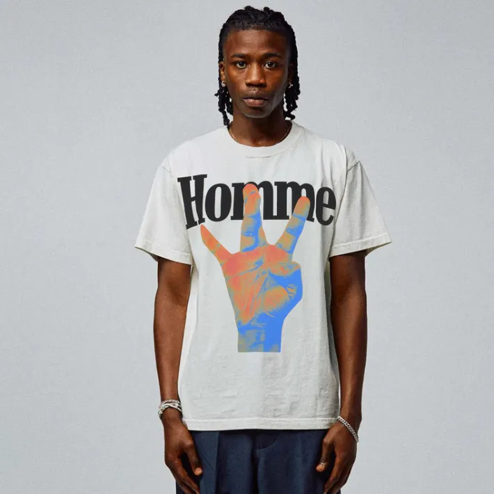 Discount Homme + Femme Twisted Fingers Tee Cream with Infrared