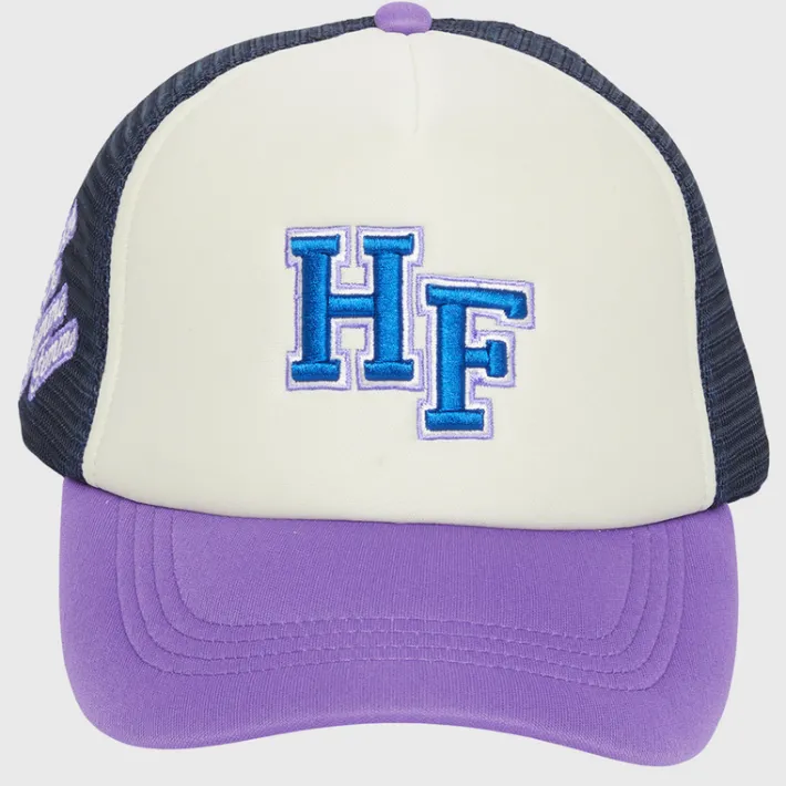 Online Homme + Femme Varsity Font Trucker Blue and Purple