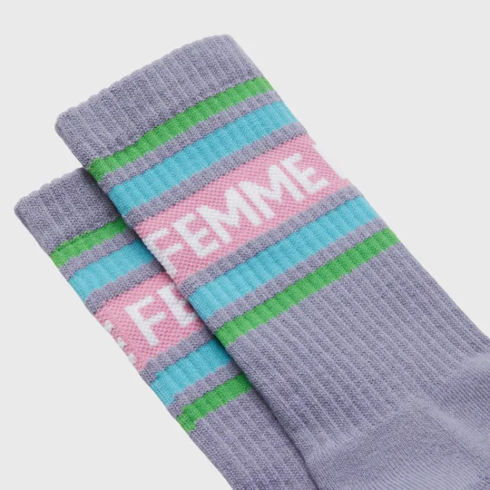 Discount Homme + Femme Vintage Socks Purple