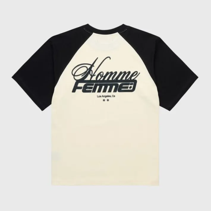 New Homme + Femme Westwood Raglan Tee Black and White