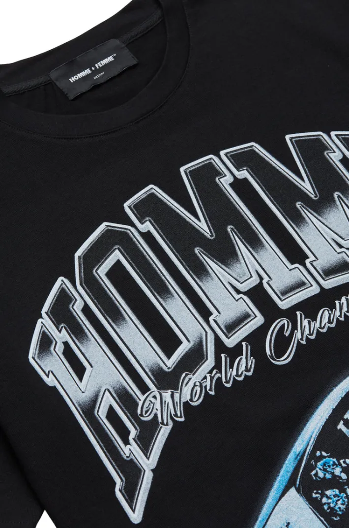 Best Homme + Femme World Champs Tee Black and Silver