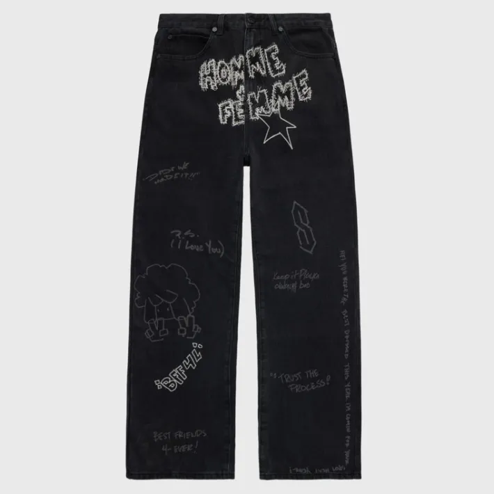 Clearance Homme + Femme Yearbook Denim Black
