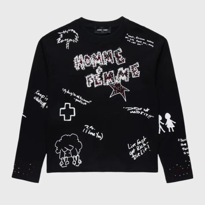 Sale Homme + Femme Yearbook Thermal Black